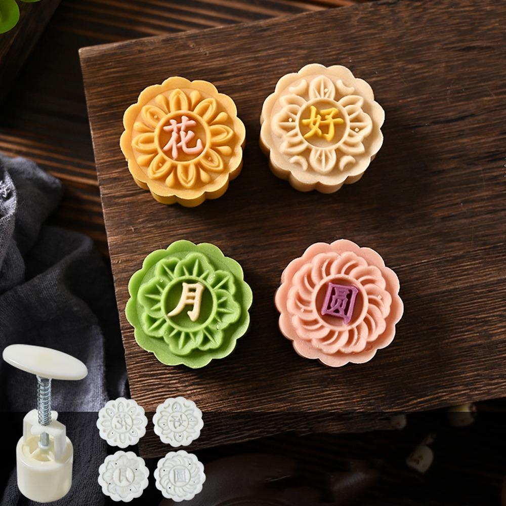 Plastic Mooncake Mold 50g Pastries Dessert Mold Hand Pressed Mould  Chocolate Dessert