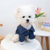 Thanksgiving Earth Red Love Embroidery Sleeveless Vest Dog Clothes Cat Anti-Hair Loss Traction Bipod