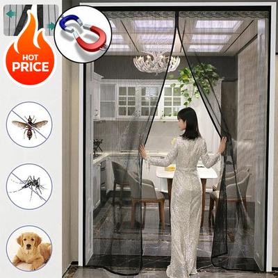 2026 New Large Size Magnetic Door Screen Summer Anti-Mosquito Insect Fly Bug Soft Yarn Curtain Mute Fine Mesh Strong Glue Paste