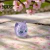 High-end Cat Accessory 3D Printed Head Keychain, Cute Kawaii Kitten Bag Charm with Pearlescent Finish & Bright Green Eyes, Lightweight Animal Pendant