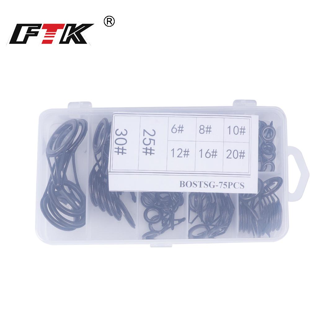 JSHANMEI Kit di riparazione per canne da pesca, kit di riparazione occhi in acciaio inox, anello
