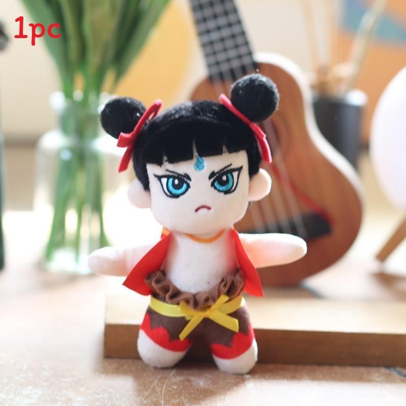 Nezha Plush Aobing Keychain Pp Cotton Stuffed Backpack Decor Gift For Kids