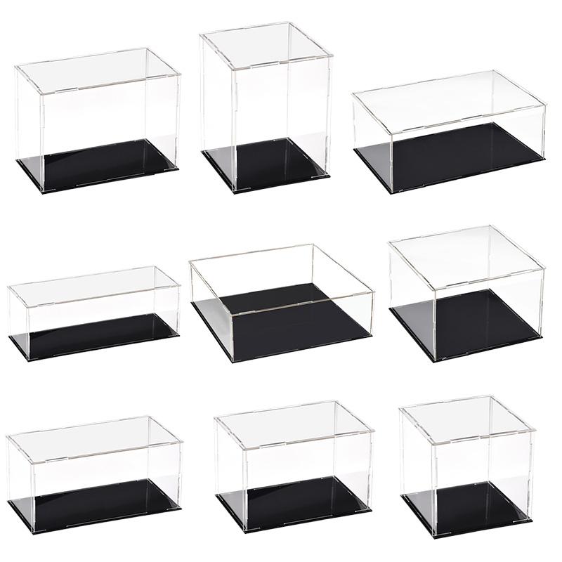 Klare Acryl Vitrine Box Staubdichte Aufbewahrung Thekenbox Schutz Vitrinen Würfel Figuren Sammlerstücke Modell Spielzeug Ausstellungsbox