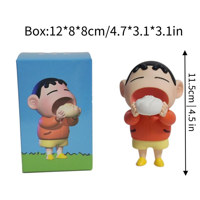 

Figurine Shinchan Crayon Toy Anime Cartoon Eating Bun Pvc Doll Gift Decoration