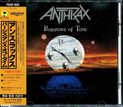 CD ANTHRAX  Persistence Of Time PSCD1032 Polystar 1990 Japan Rock Used