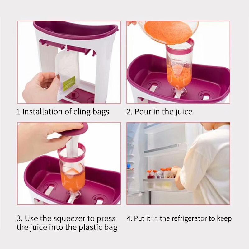 Squeeze Station Squeeze Maker With Storage Pockets Squeeze Food Station Homemade Baby Food Dispenser Juice Storage