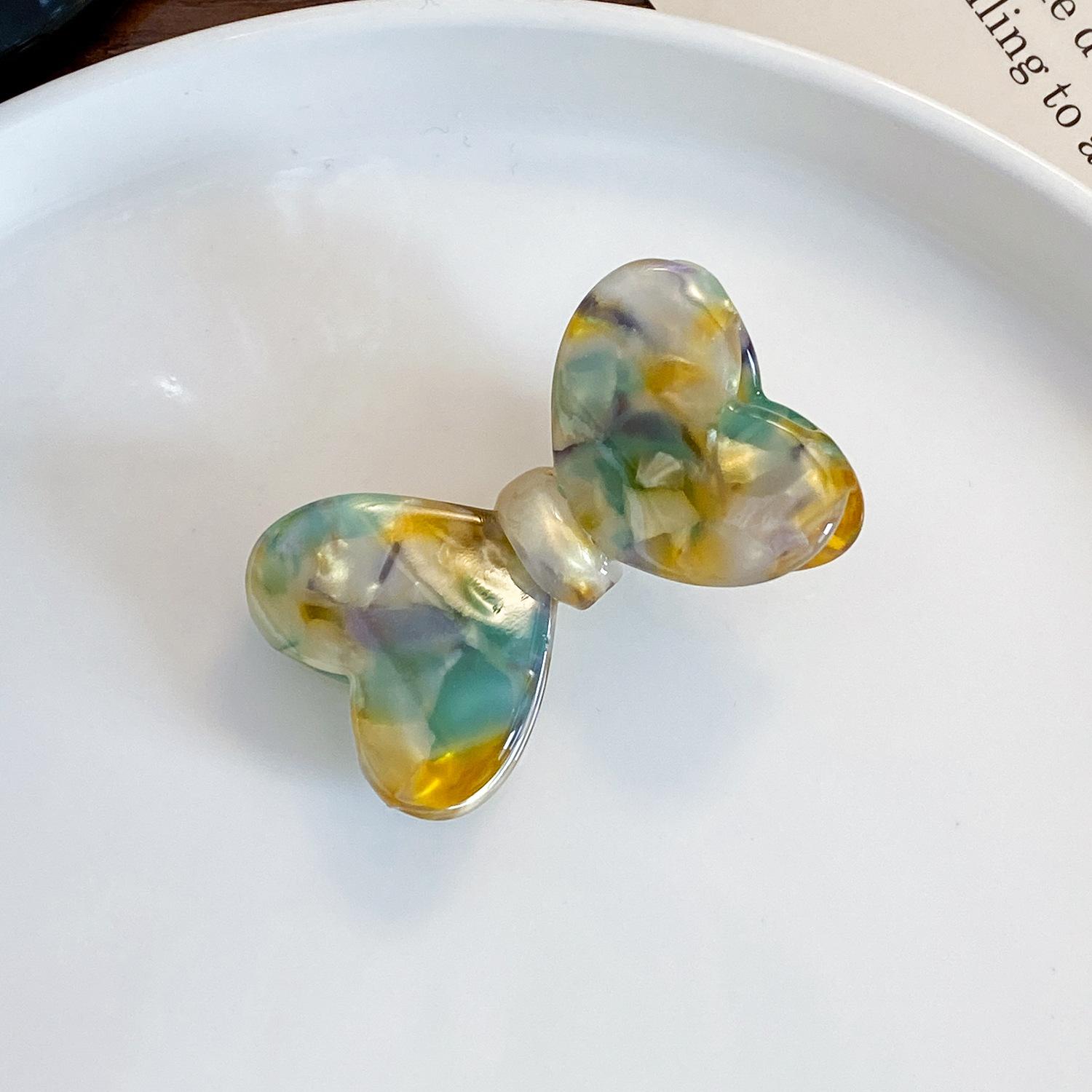 

Bow Whimsical Heart Hair Accessories For Women Available In Vibrant Summer Shades Heart Blue Yellow