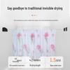 Wall-Mounted Double Rope Clothes Drying Line - Stainless Steel for Bathroom or Balcony