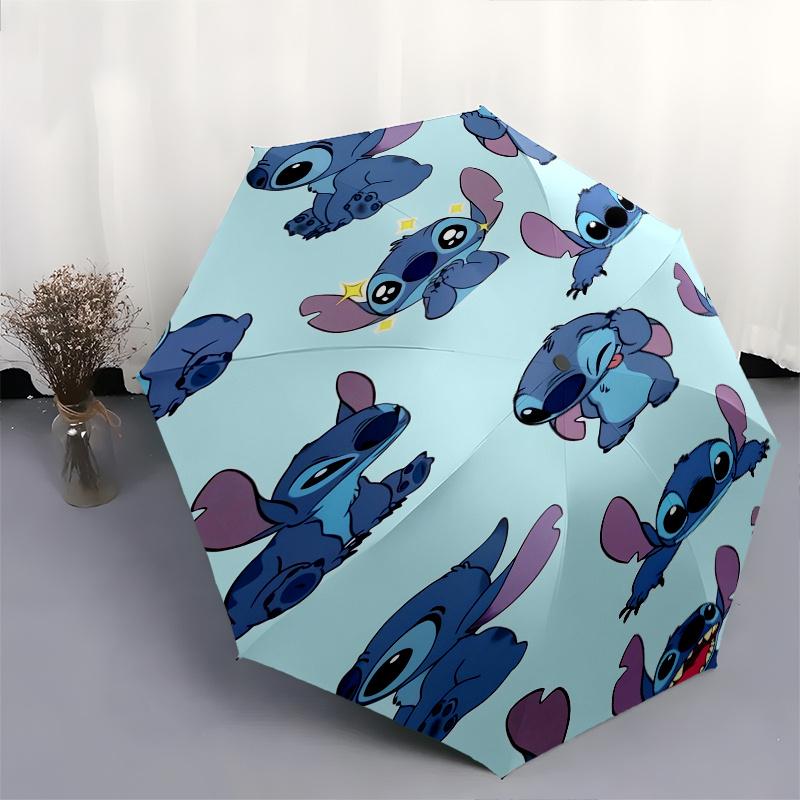 Stitch,Cute Automatic folding umbrella, 8 ribs portable foldable design, best choice for business and going out, birthday, Halloween, Christ