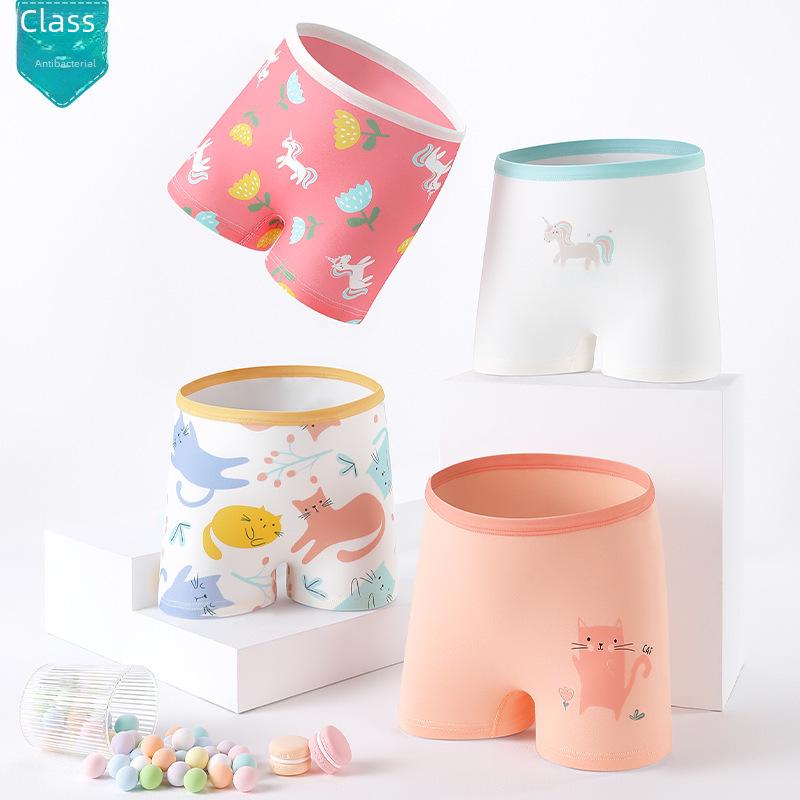 Boxershorts aus reiner Baumwolle für Mädchen – weiches und bequemes 4-Ecken-Design für Kinder und Kleinkinder