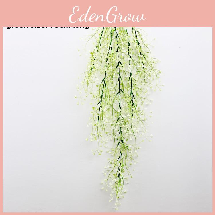 Fake Babylonica Salix Green Wall Hanging Plant For Home Party And Photography