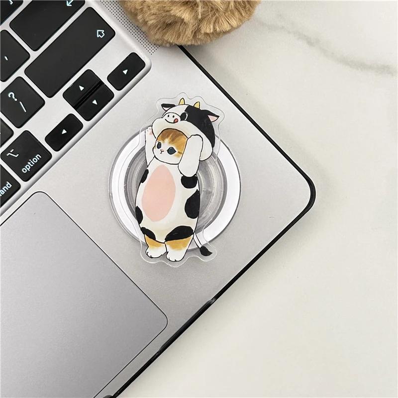 Korea Cartoon Cute Cat Kitten Holder for Magsafe Magnetic Phone Griptok Grip Tok Stand for IPhone 16 15 Foldable Bracket Stand Holder