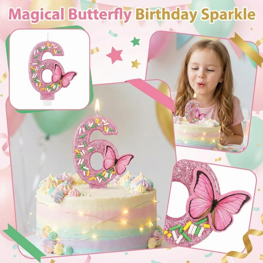 Fashion Cartoon Creative Birthday Candles Party Digital Candles