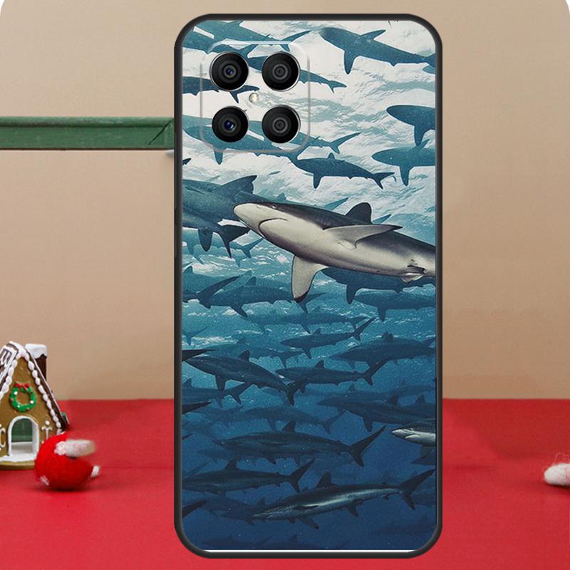 

Чехол для телефона Honor с рисунком акульего зуба для Honor Magic 8 5 6 7 Lite Honor 400 Pro 200 70 90 X8c X8b X9a X9b X9c X9d Win Чехол Honor Win RT