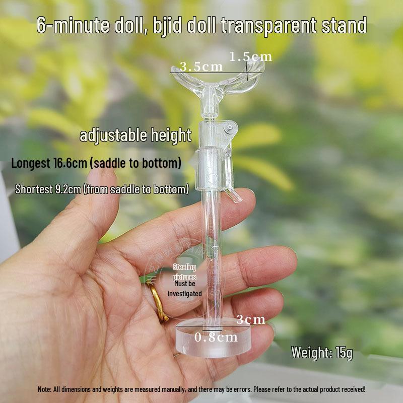 Adjustable Stainless Steel Doll Stand for 30cm to 60cm BJD Dolls with Multiple Support Points