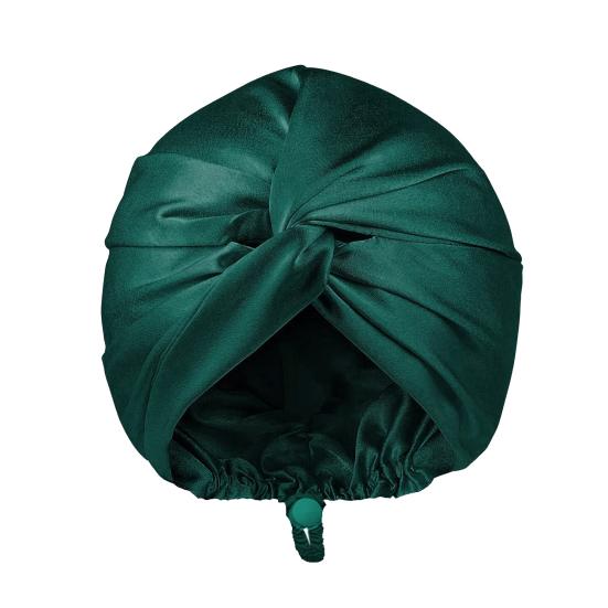 Hair Care Hat Double Layer Imitation Silk Sleep Hat Back Adjustable Buckle Turban Hat Solid Color Home Headwear