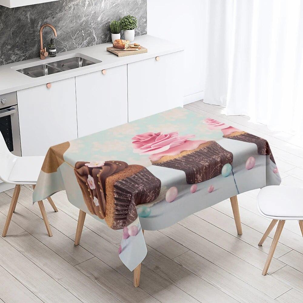 Fata de masa Cupcake Gourmet Impermeabil Dreptunghi Decor petrecere Nunta Masa Restaurant Bucatarie Acasă