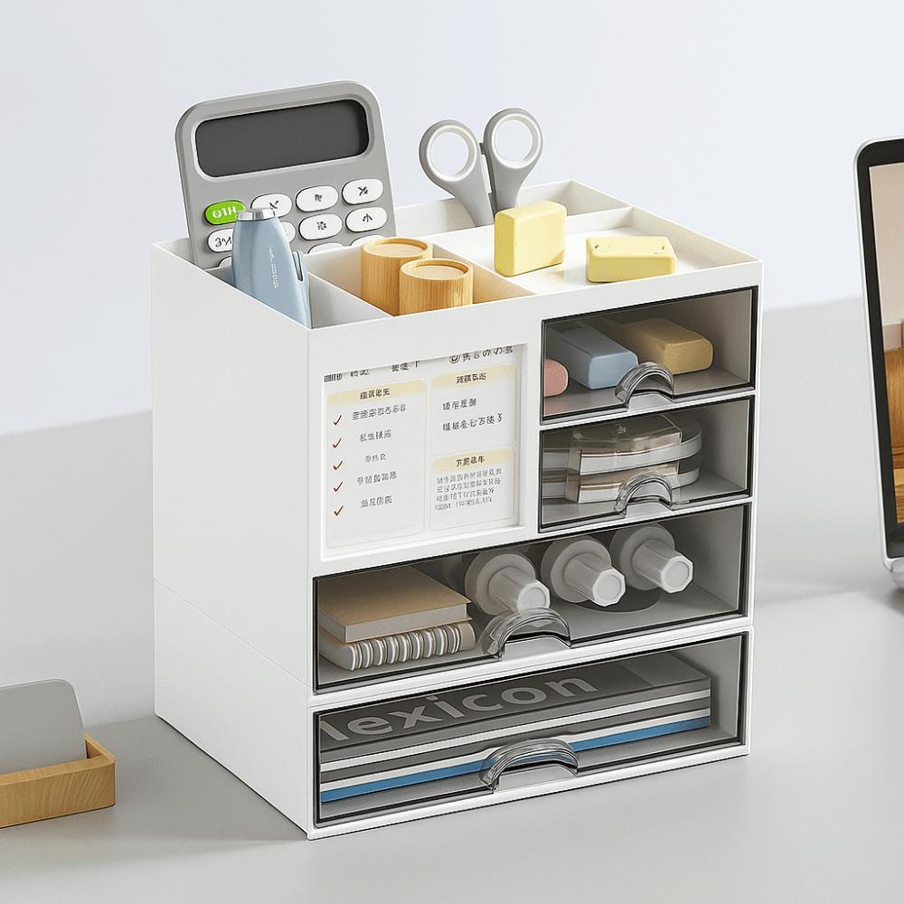 Reasonable Partition Drawer Storage Box Plastic Pen Holder Multipurpose Desk Organizer  School