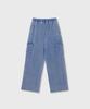 OIOI COLLECTION Vintage Denim Sweat Cargo Pants_Denim Light Blue