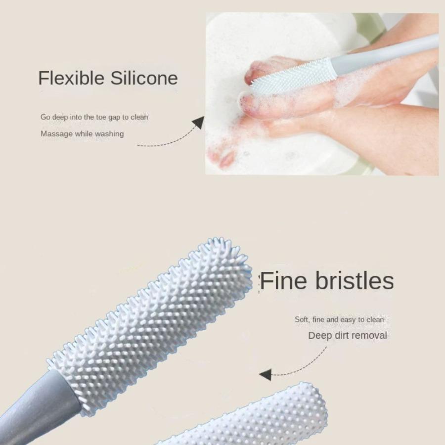 1/2pcs Long Toe Seam Scrubbing Brush Multifunctional Rubbing Foot Tool Soft Ash Wash Feet Remove Dead Skin Itching Exfoliating