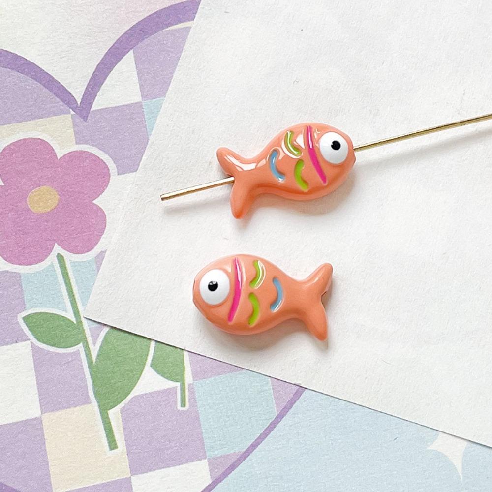 10pcs Handmade Craft Mini Fish Beads Cartoon Jewelry Making Material Bracelet Making Kit