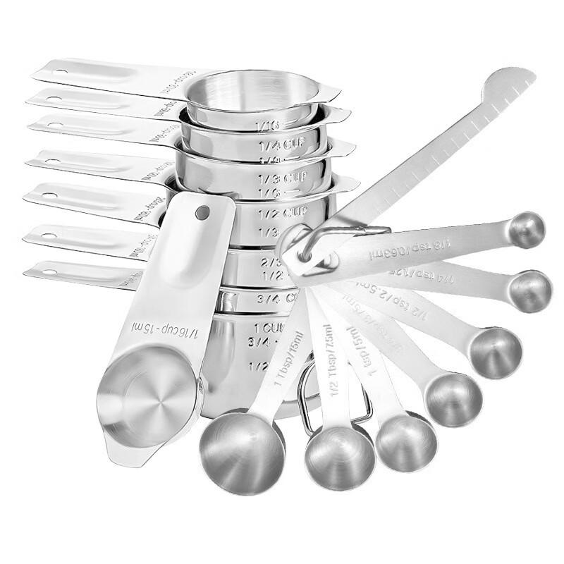 Stainless Steel Measuring Cup & Spoon Set