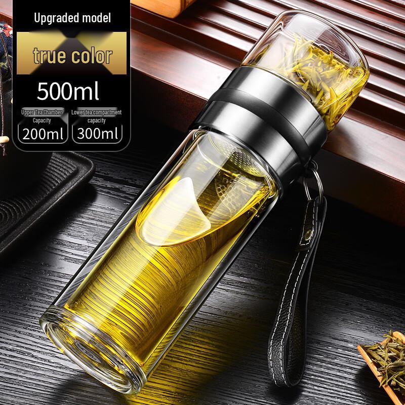 Double-Layer Tea Infuser Glass Cup