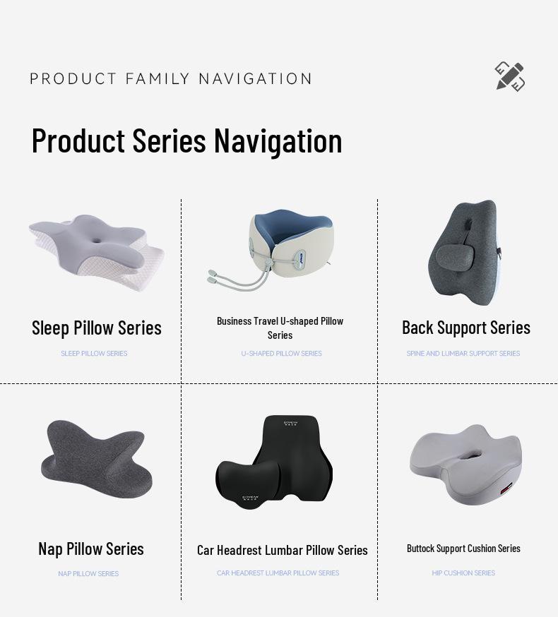 Comfortable Cervical Pillow with Slow Rebound Memory Foam and Patent Design