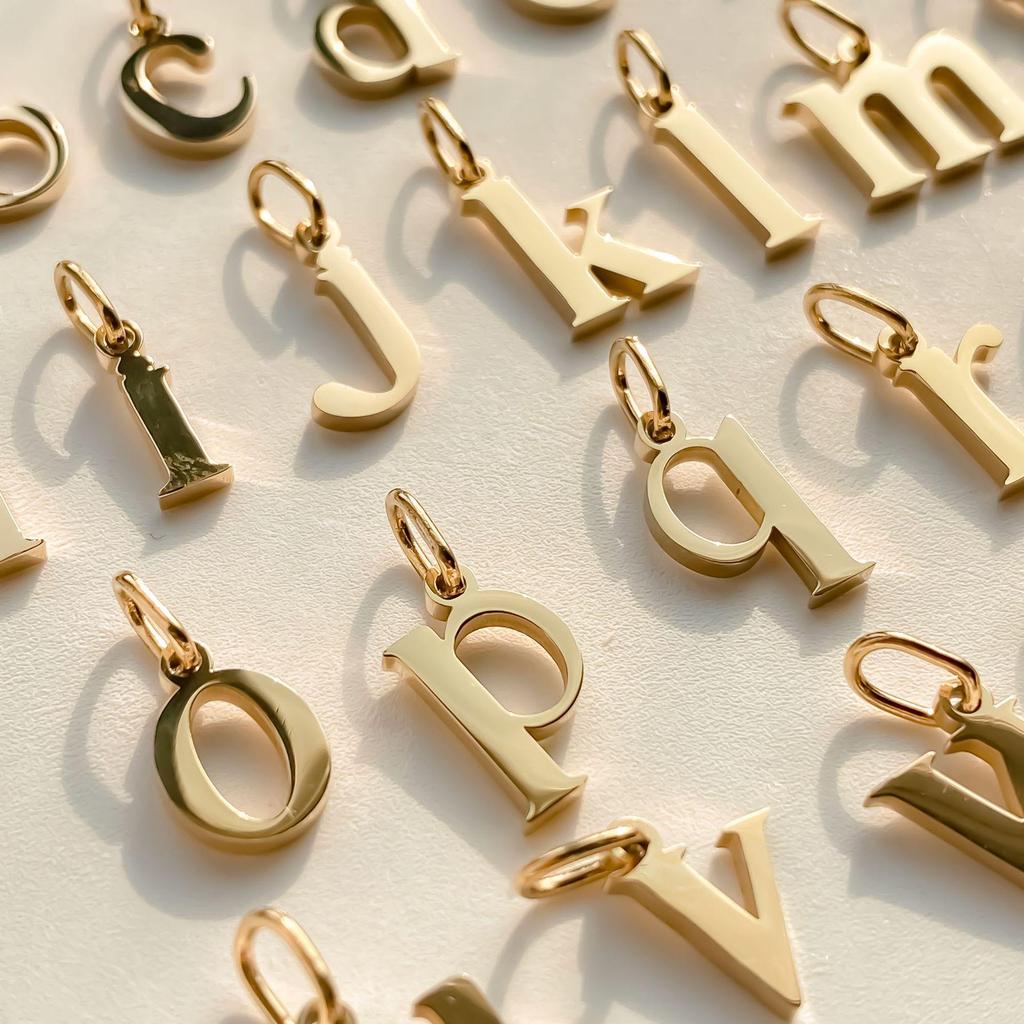 Chi Hang Jewelry Stainless Steel Lowercase Alphabet Pendant - 26 Letters