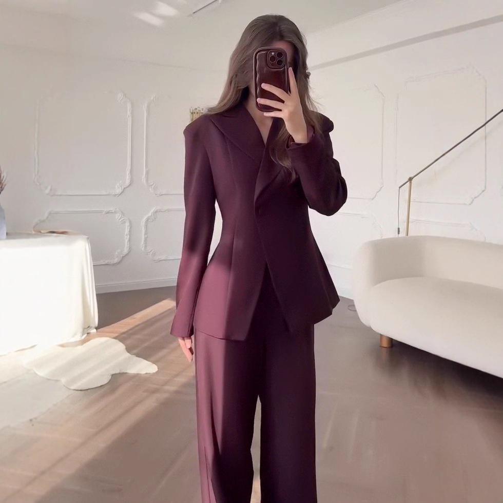 2025 Fall Women's V-Neck Long-Sleeve Cardigan and Pants Set