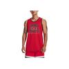 Under Armour Reversible Sports Running Fitness Training Letter Logo Print Breathable Round Neck Sleeveless Basketball Vest Men Tops Red 1377310-600