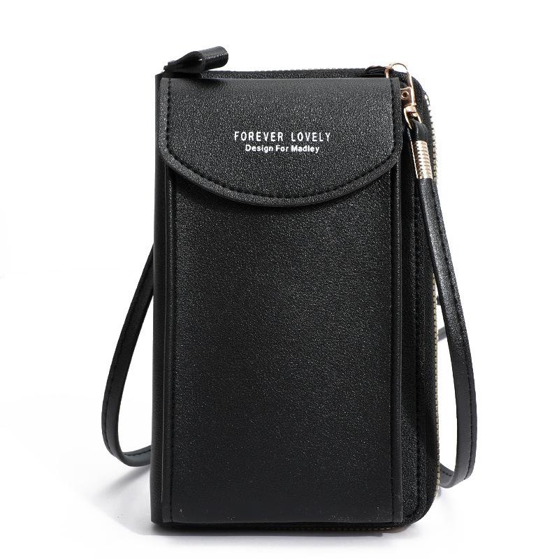 Women's Wallet Shoulder Mini Leather Bags Straps Mobile Phone Big Card Holders Wallet Handbag Money Pockets Girls Small Bags sac