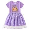 Children's Korean Style Rainbow Sequin Princess Dress - Short Sleeve for Summer, Long Sleeve for Spring/Autumn