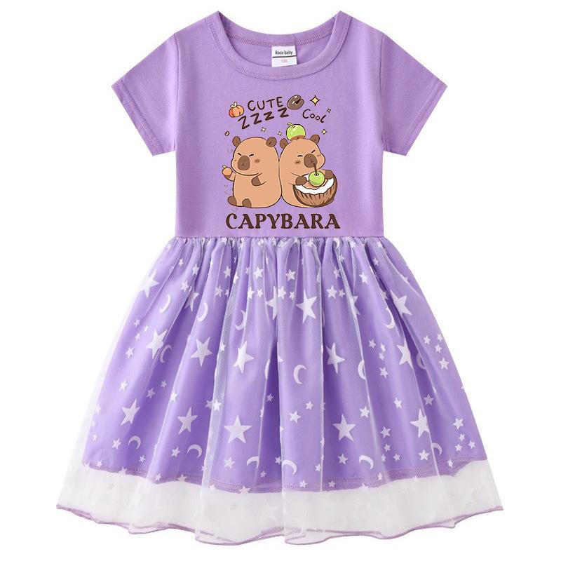 Children's Korean Style Rainbow Sequin Princess Dress - Short Sleeve for Summer, Long Sleeve for Spring/Autumn