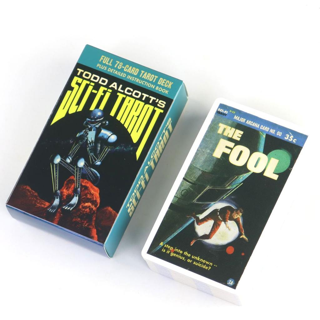 Todd Alcott's Sci-Fi Tarot, 10.3*6cm Science-Fiction-themed Tarot Deck, 78 Pcs Tarot Cards Based On Rider Waite System