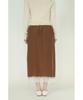 Kyupido Rosette Lace Detail Skirt _ Brown
