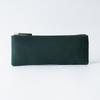 Handmade Vintage Leather Pencil Case Zipper Minimalist Stationery Organizer Students Office
