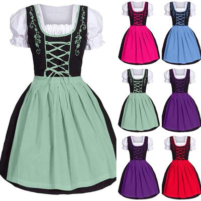 Costume de Fête de la Bière, Costume de Spectacle pour Femmes, Robe à Encolure Carrée Robe à Encolure Carrée