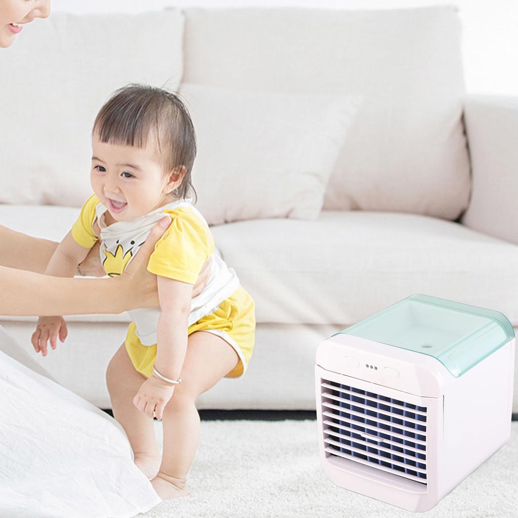 Tragbare Klimaanlage Mini Kühlventilator Luftkühler 3 Windgeschwindigkeiten Desktop USB-betrieben Luftbefeuchter