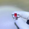 Women's Radiant Cut Red Moissanite Ring - Rectangular and Square Design