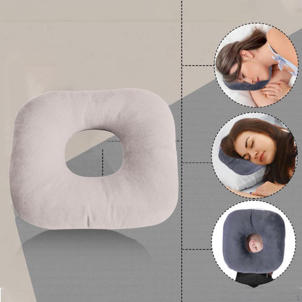 Ear Piercing O Shaped Pillow Guard Cushion Side Sleeping for Bedroom Sofa Relaxing