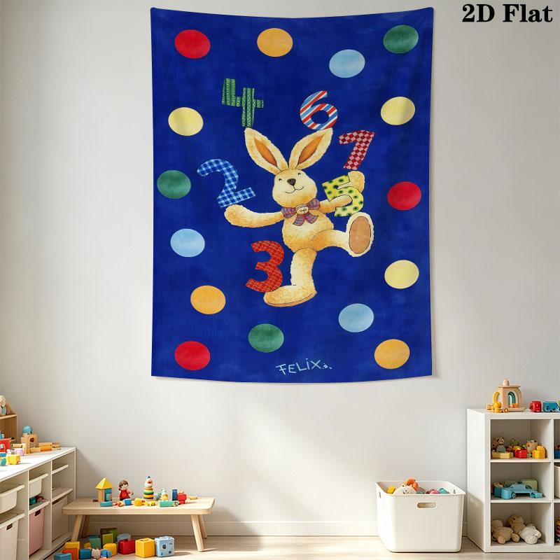 Felix Zirkus (2) Wandteppich Ästhetisches Wandbehang Gedruckter Stoffdecke Dekorative Wandteppiche für Schlafzimmer Wohnzimmer Heimdekoration