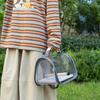 Bird Carrier Bag Transparent Window Breathable Portable Travel Cage with Perch for Parrots Small Birds Outdoor Handbag