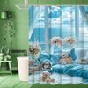 Tapeta Widok na Morze Zasłona Kąpielowa Zasłona Prysznicowa do Łazienki Wodoodporna z 12 Haczykami Dekoracja Domu Darmowa Wysyłka