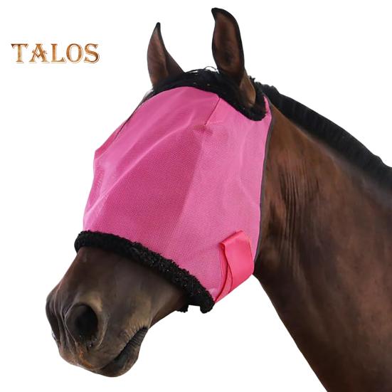 Protecție împotriva muștei calului Husă de protecție UV pentru jumătate de față împotriva insectelor dăunătoare de vară Acoperire reglabilă din plasă respirabilă pentru cal