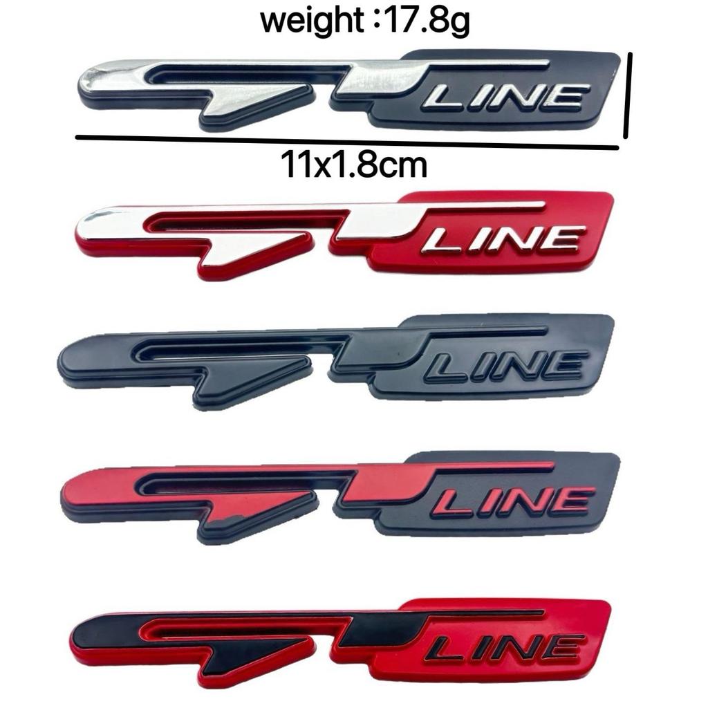 Moderní Kia GT LINE KX5 K3 K4 K5 GTline Kovová nálepka na karoserii auta