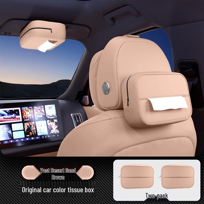 Compatible with Hao Bo HL Tissue Box 25: Car Armrest Hanging Tissue Bag for Seat Back