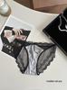 2025 Romantic High-Cut Lace Panties for Women - Luxurious, Sexy Thongs with Antibacterial Cotton