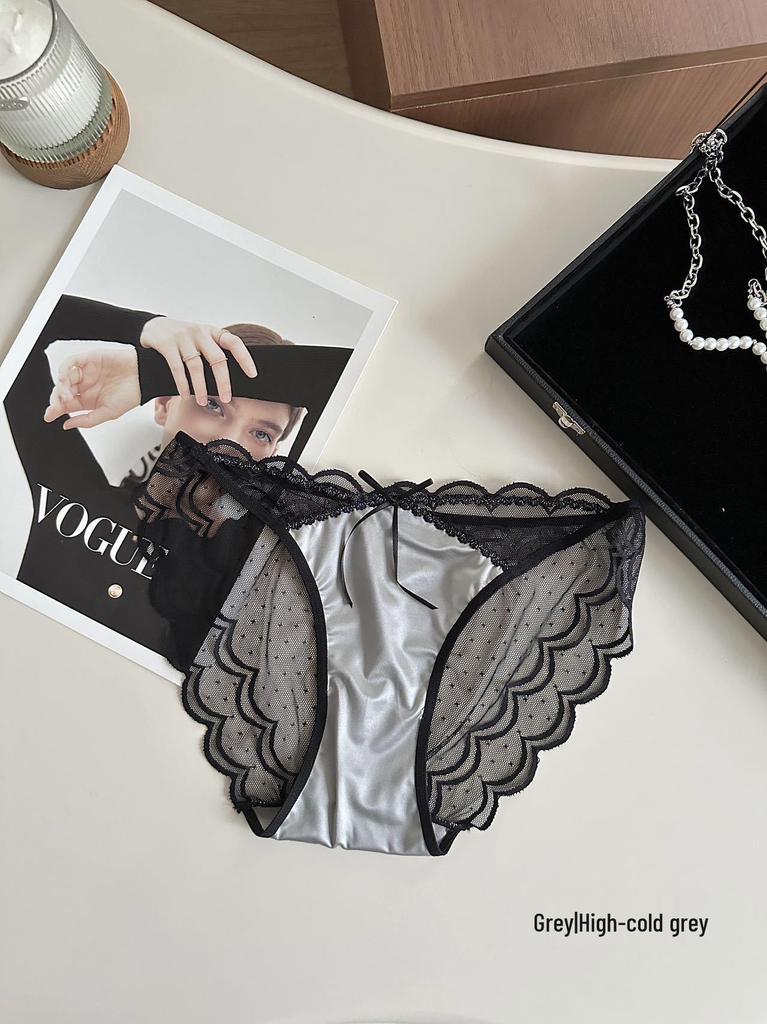 2025 Romantic High-Cut Lace Panties for Women - Luxurious, Sexy Thongs with Antibacterial Cotton