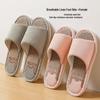 Women's Linen Slippers, Breathable Soft Sole, Silent & Non-slip, Indoor Sandals for Spring/Autumn, Unisex Home Use.